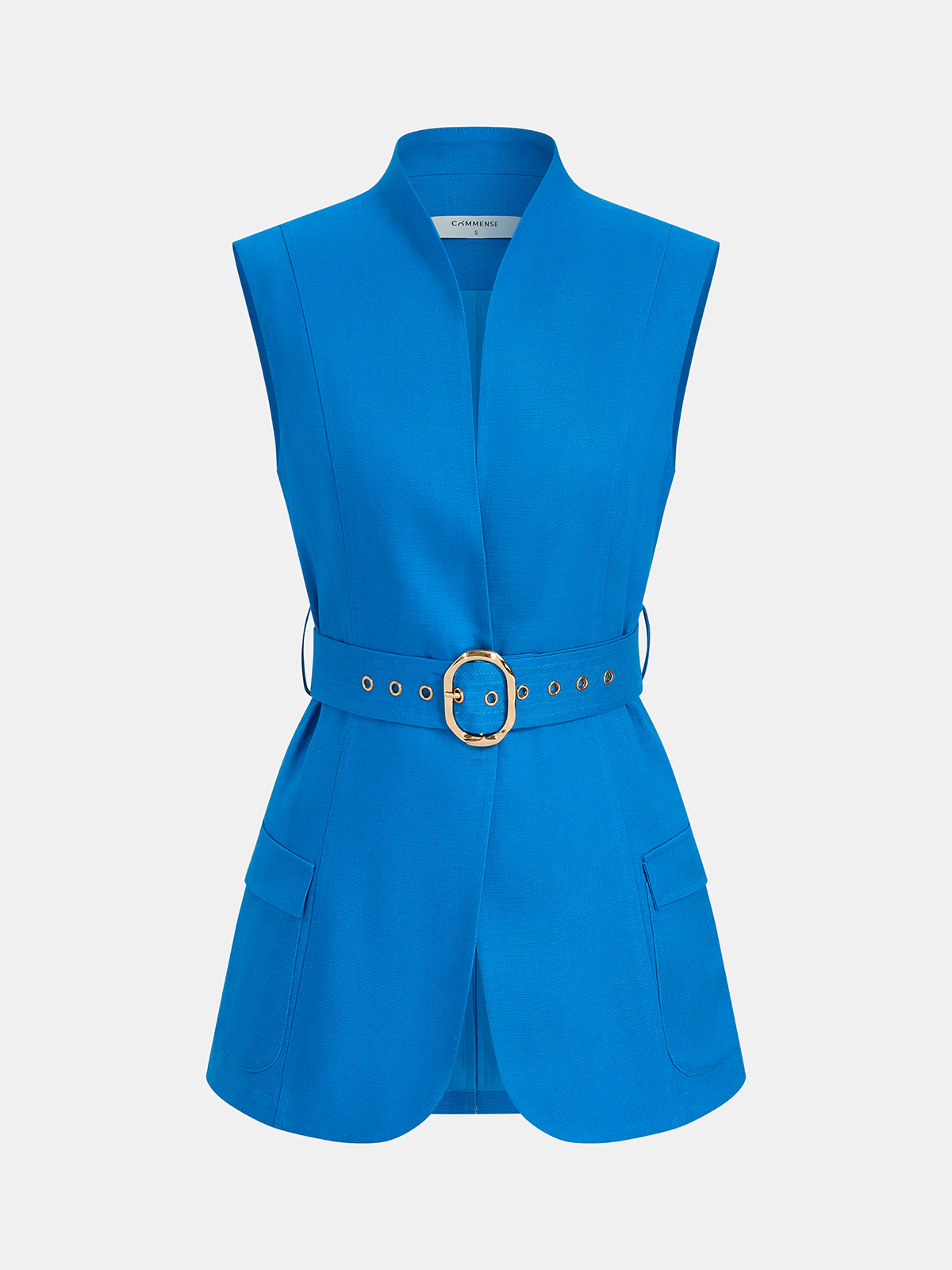 Ginny | Komplet damski bezrękawnik typu blazer i plisowane szorty - Image 3