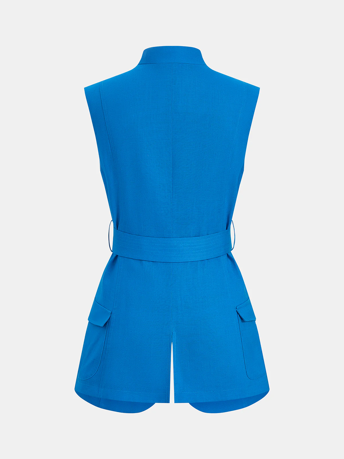 Ginny | Komplet damski bezrękawnik typu blazer i plisowane szorty - Image 4