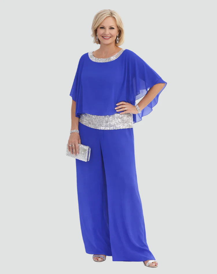 Glenna | Elegancki komplet damski z szerokimi spodniami - Image 3