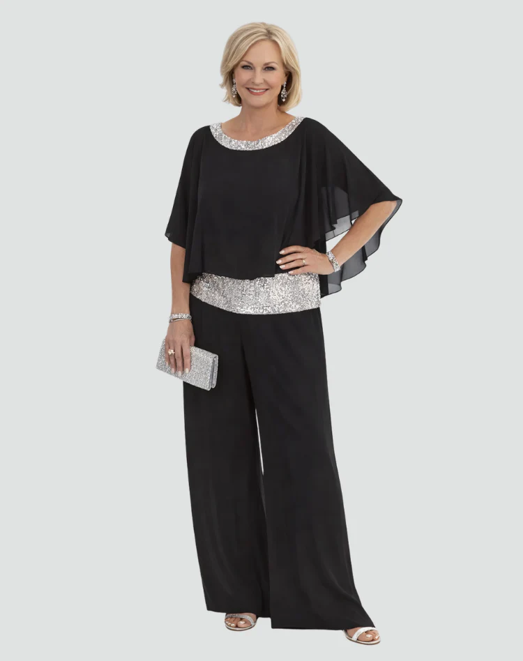 Glenna | Elegancki komplet damski z szerokimi spodniami - Image 5
