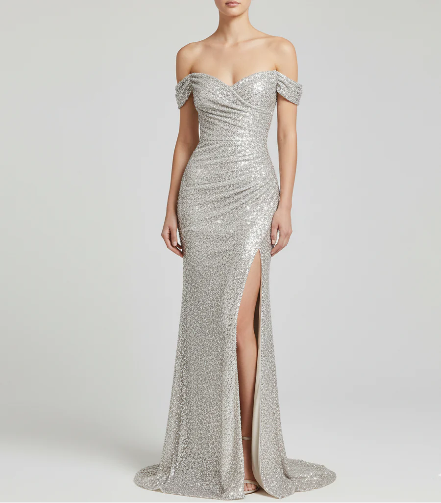 Glynis | Sukienka wieczorowa damska maxi z cekinami - Image 6