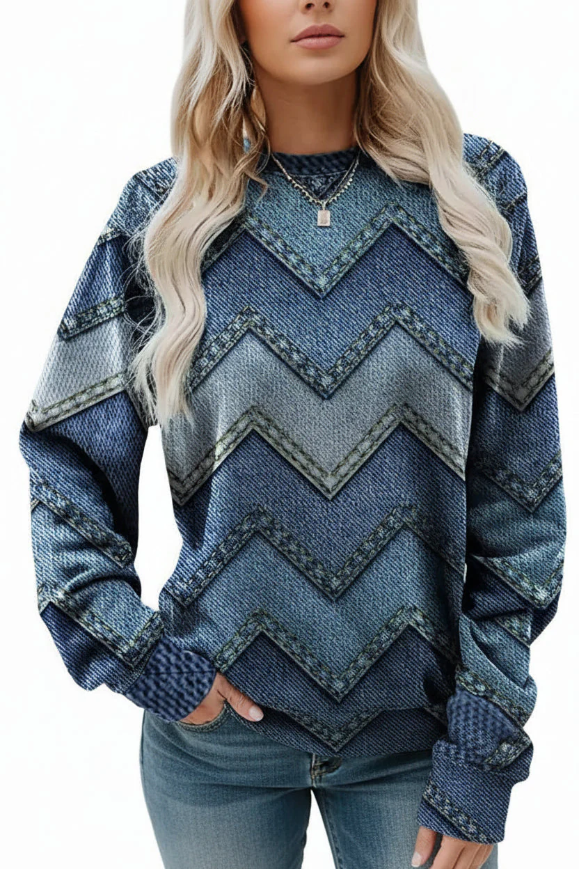 Gwendolyn | Damska bluza z nadrukiem wiosenna casual miękka i wygodna - Image 2