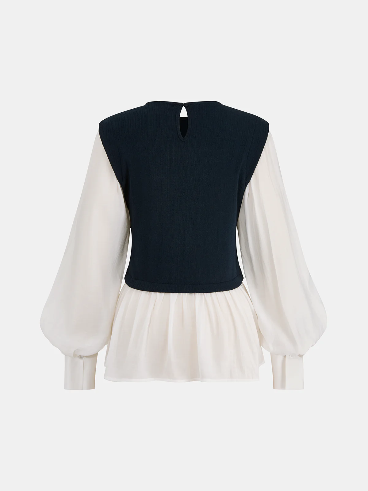 Harriet | Bluzka peplum w kolorowe bloky - Image 2