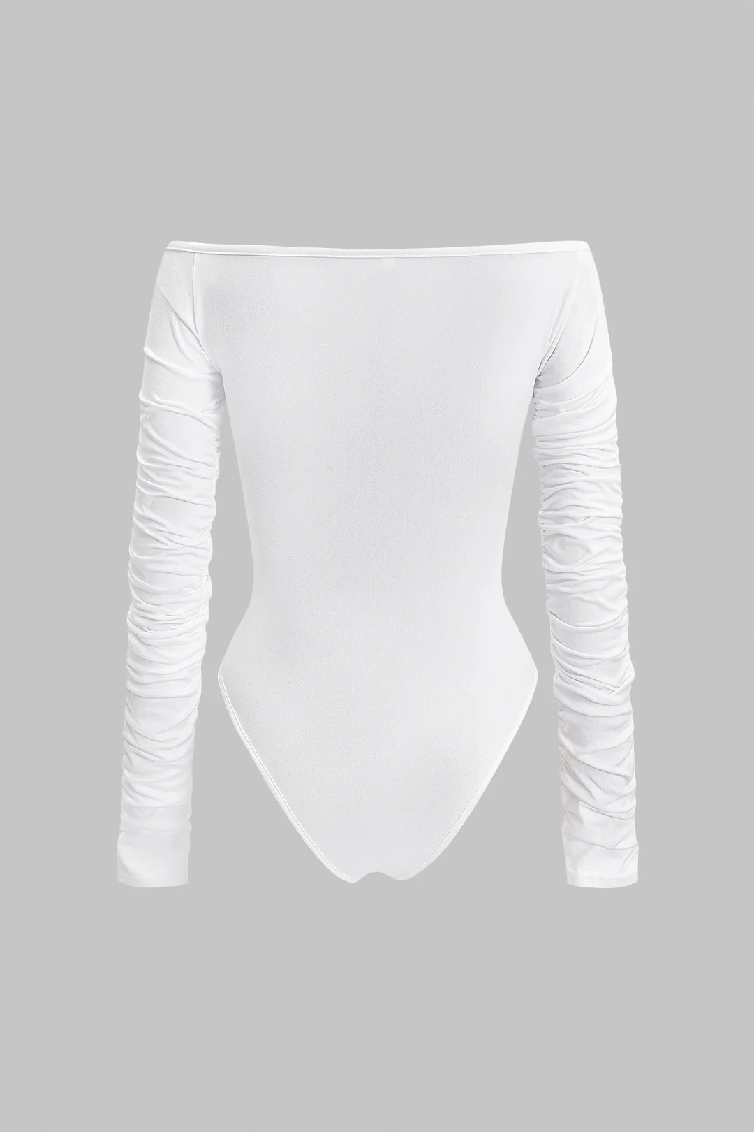 Hayley | Body damskie z długim rękawem i marszczeniami, dopasowane eleganckie - Image 2