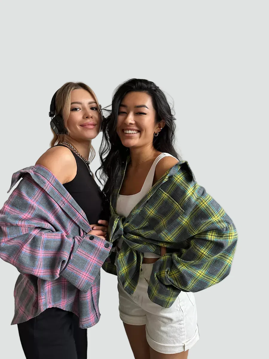 Helen | koszula damska flanelowa oversize w kratę na jesień - Image 6