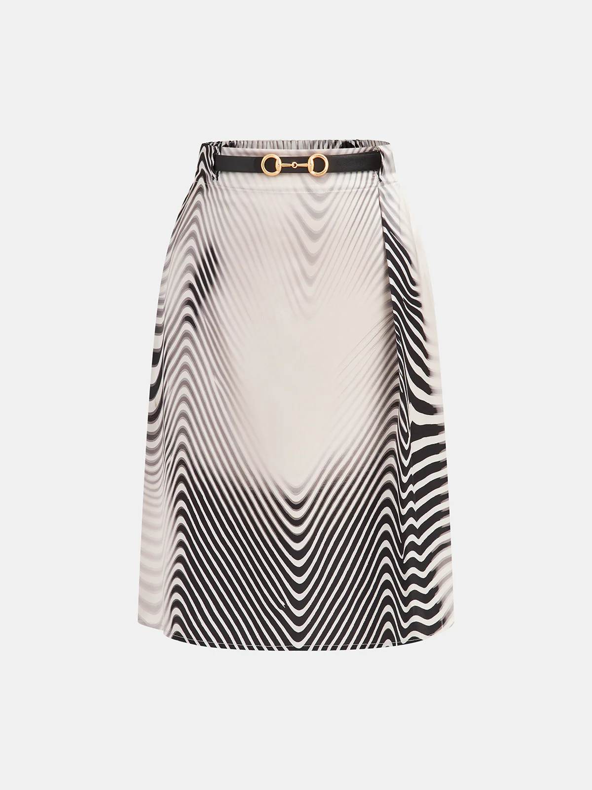 Helene | Komplet damski bez rękawów z topem i spódnicą midi w zebra print - Image 5
