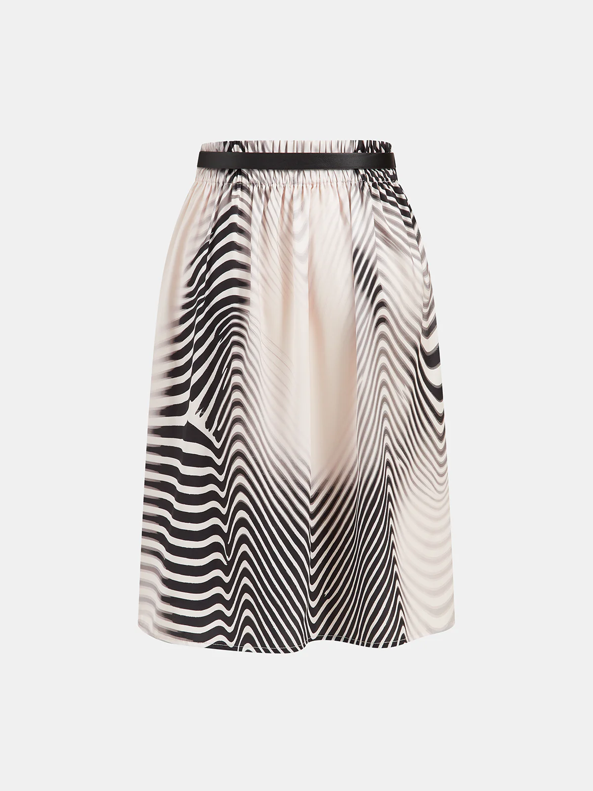Helene | Komplet damski bez rękawów z topem i spódnicą midi w zebra print - Image 6