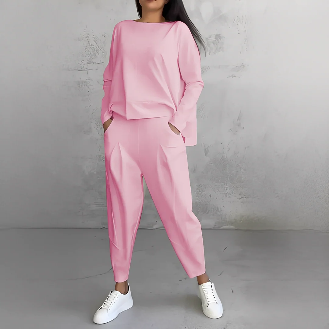 Hester | Modny damski komplet koszula i spodnie, elegancki i stylowy fason - Image 2