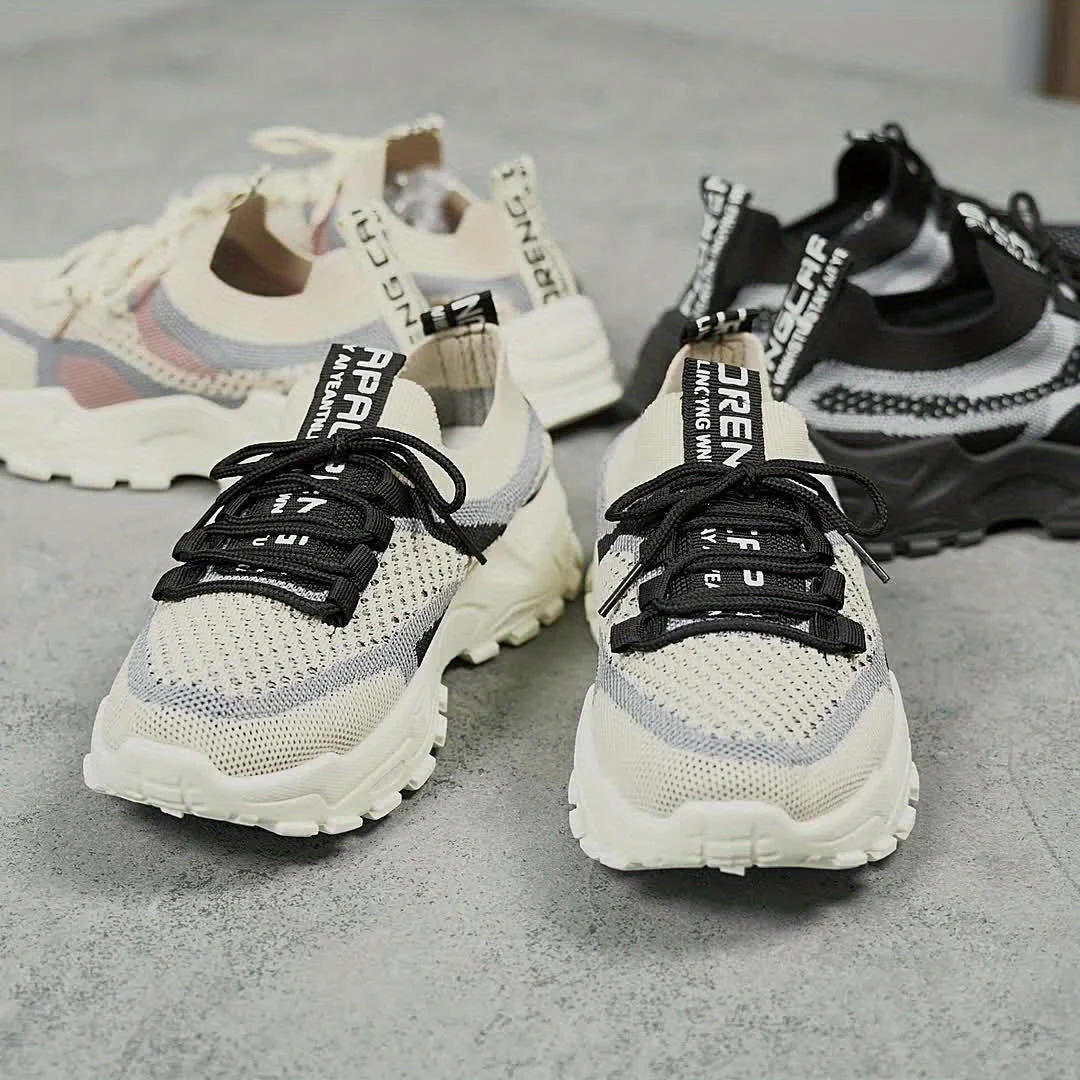 Hodierna – nowoczesne damskie oddychające sneakersy z siateczki – czarne - Image 14