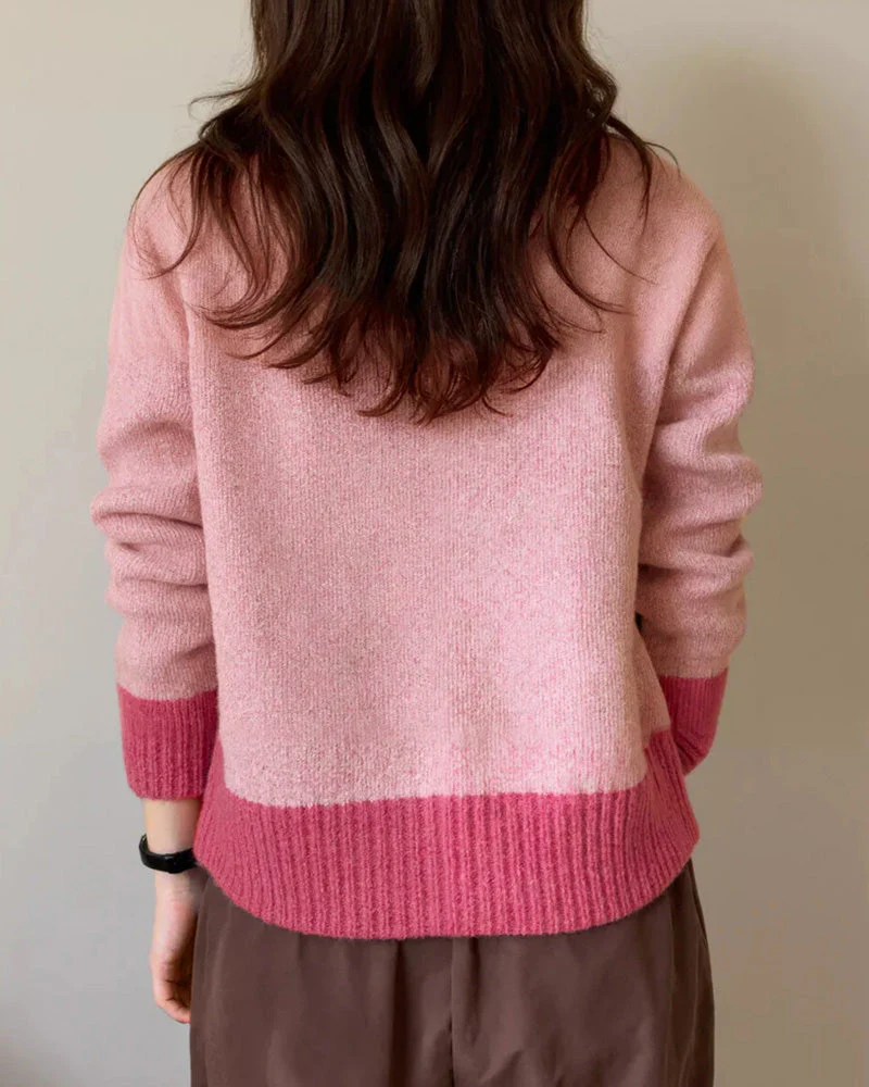 Imelda | Casualowy damski sweter kardigan o luźnym kroju z mieszanką kolorów - Image 9