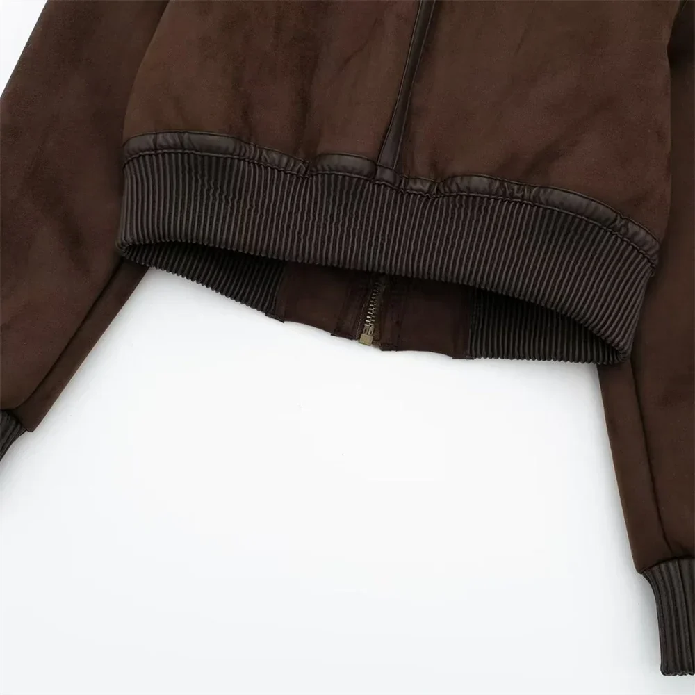 Imogen | Krótka kurtka damska bomber ze stójką, przejściowa stylowa - Image 6