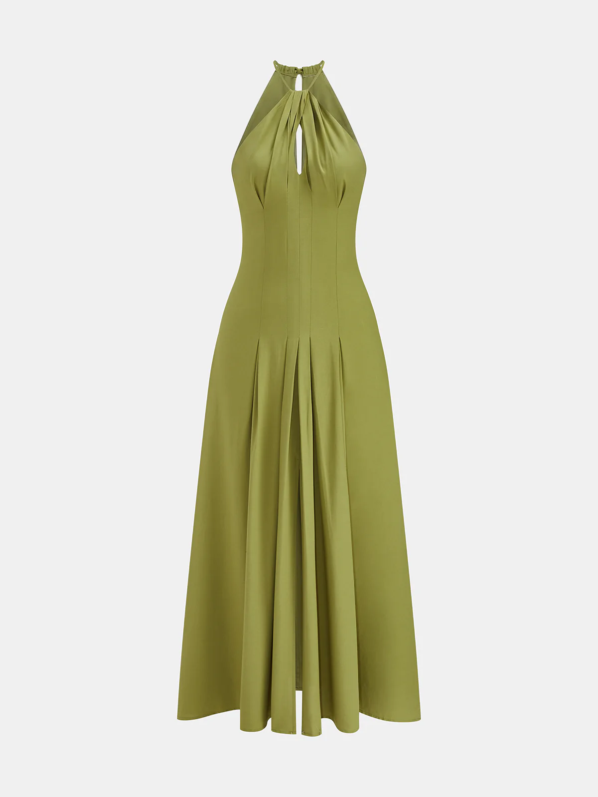 Isabella | Sukienka maxi typu halter z bocznym rozcięciem, elegancki fason - Image 2