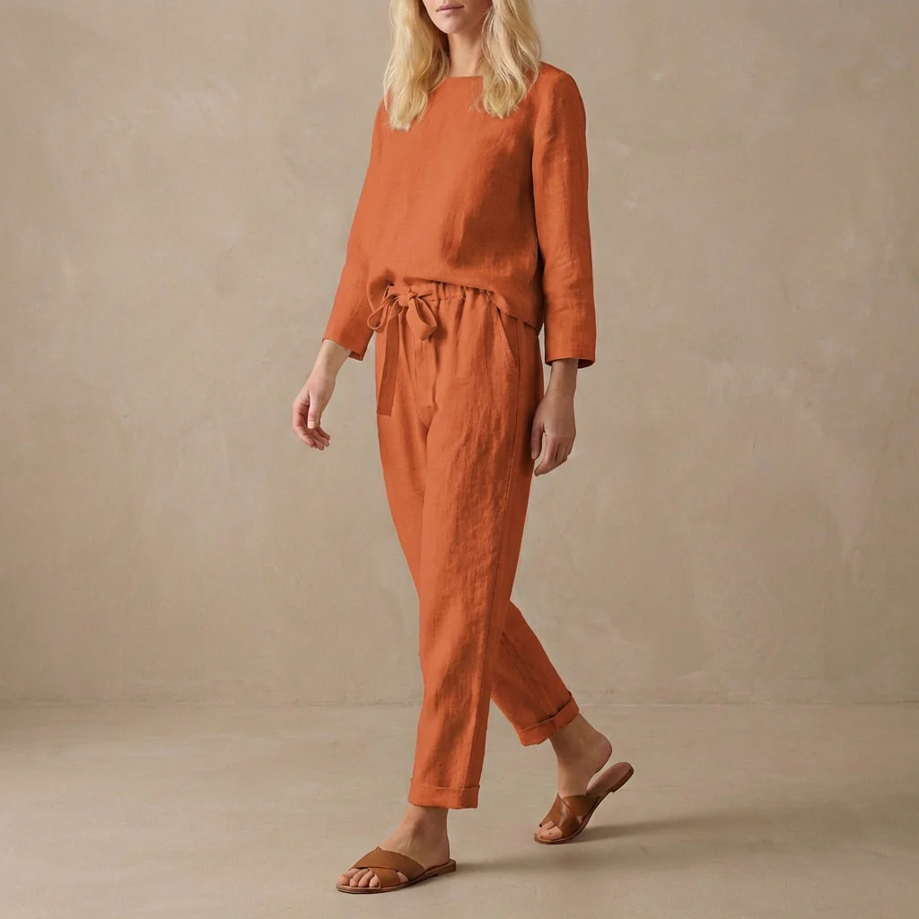 Jamie | Komplet damski loungewear z luźnym topem i spodniami - Image 2