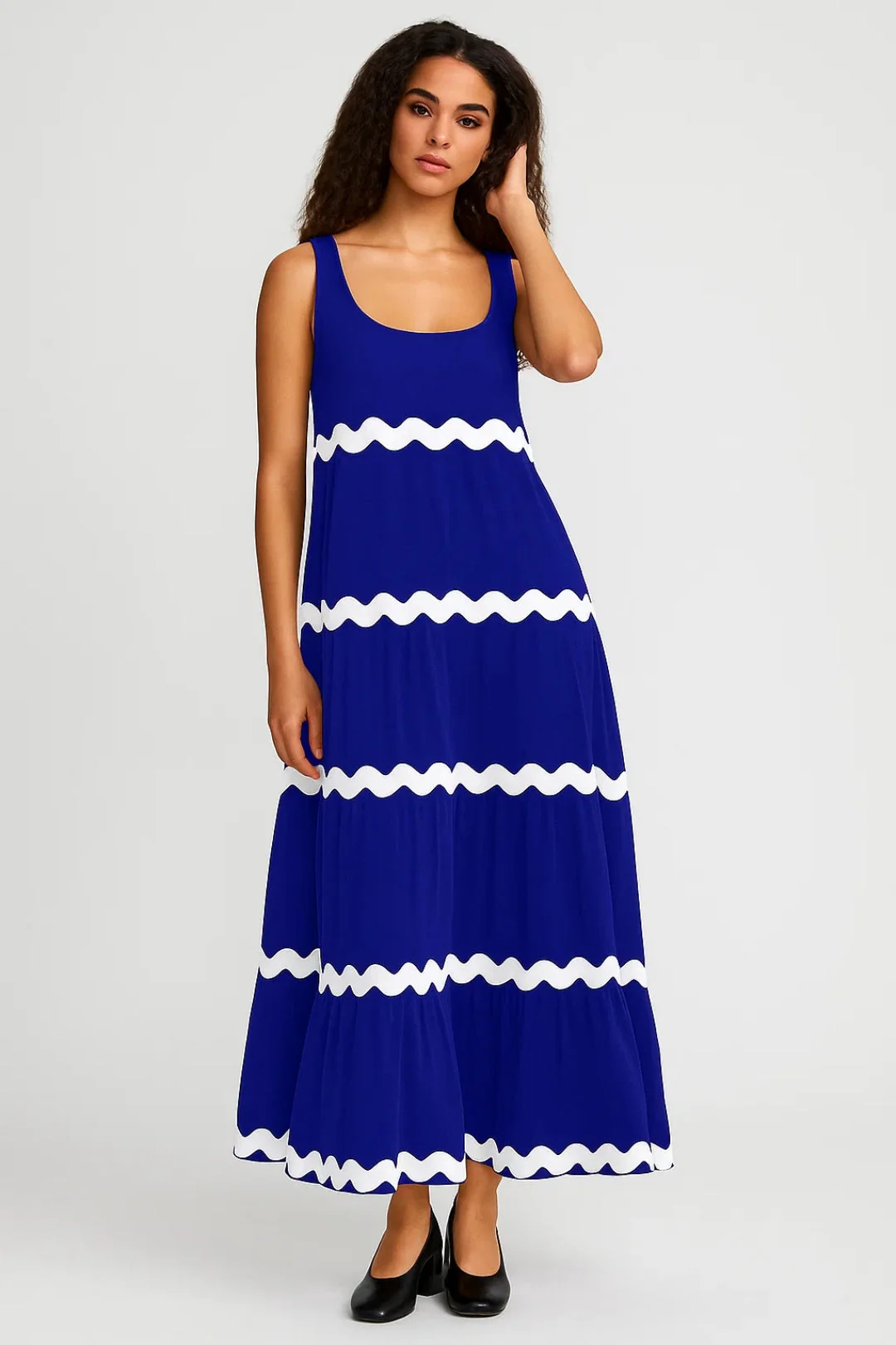 Jana | sukienka maxi damska w paski bez rękawów, elegancka i letnia - Image 4