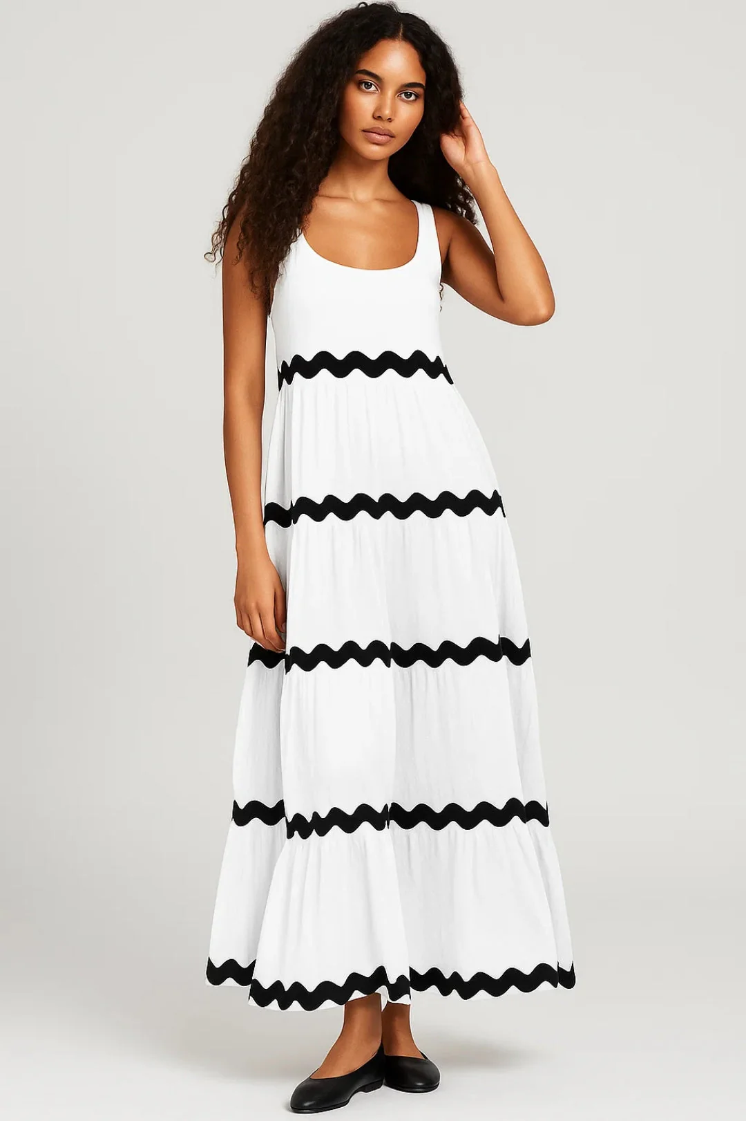 Jana | sukienka maxi damska w paski bez rękawów, elegancka i letnia - Image 5