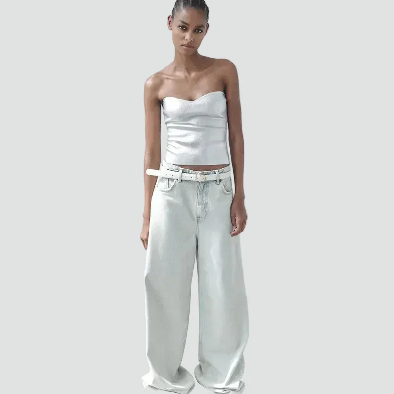 Janie | Metaliczny top damski bez ramiączek w stylu bandeau na przyjęcia - Image 4