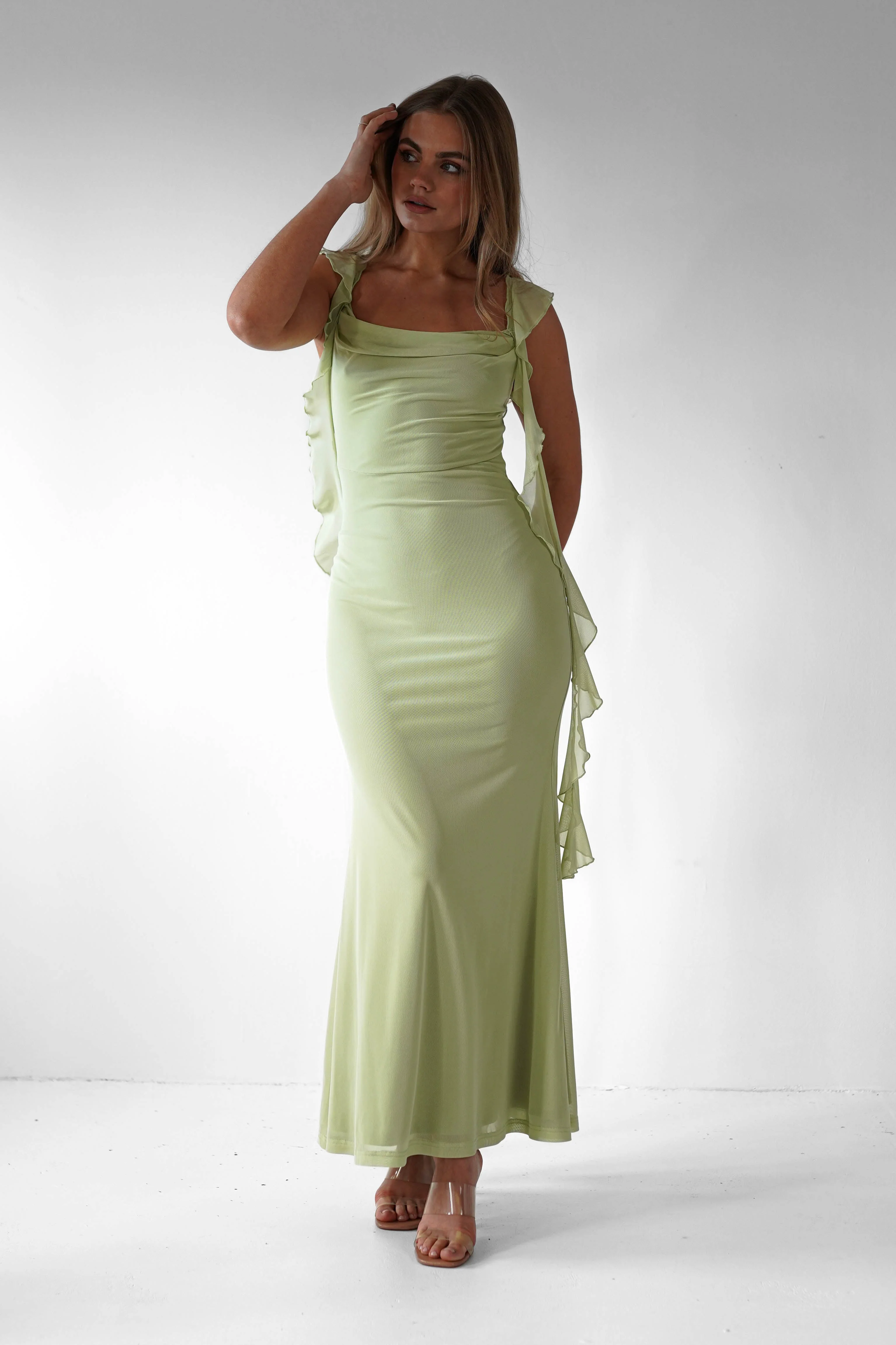 Jasmine | Sukienka damska midaxi z falbanami, zwiewna i elegancka - Image 3