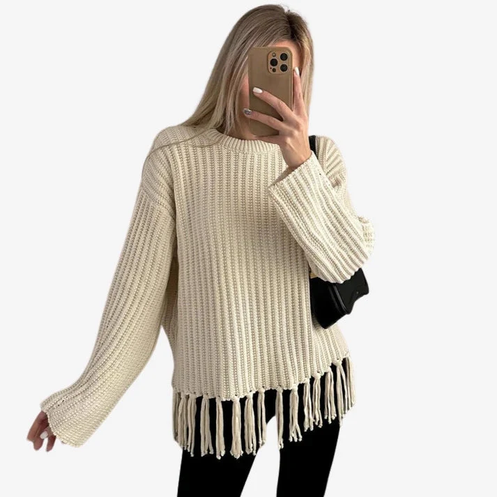 Jill | Sweter damski z długim rękawem, dekolt okrągły - Image 2