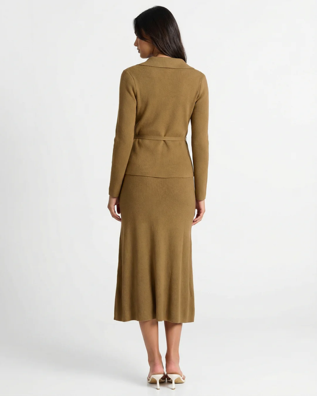 Josie | Elegancki dzianinowy komplet damski co-ord z paskiem - Image 3