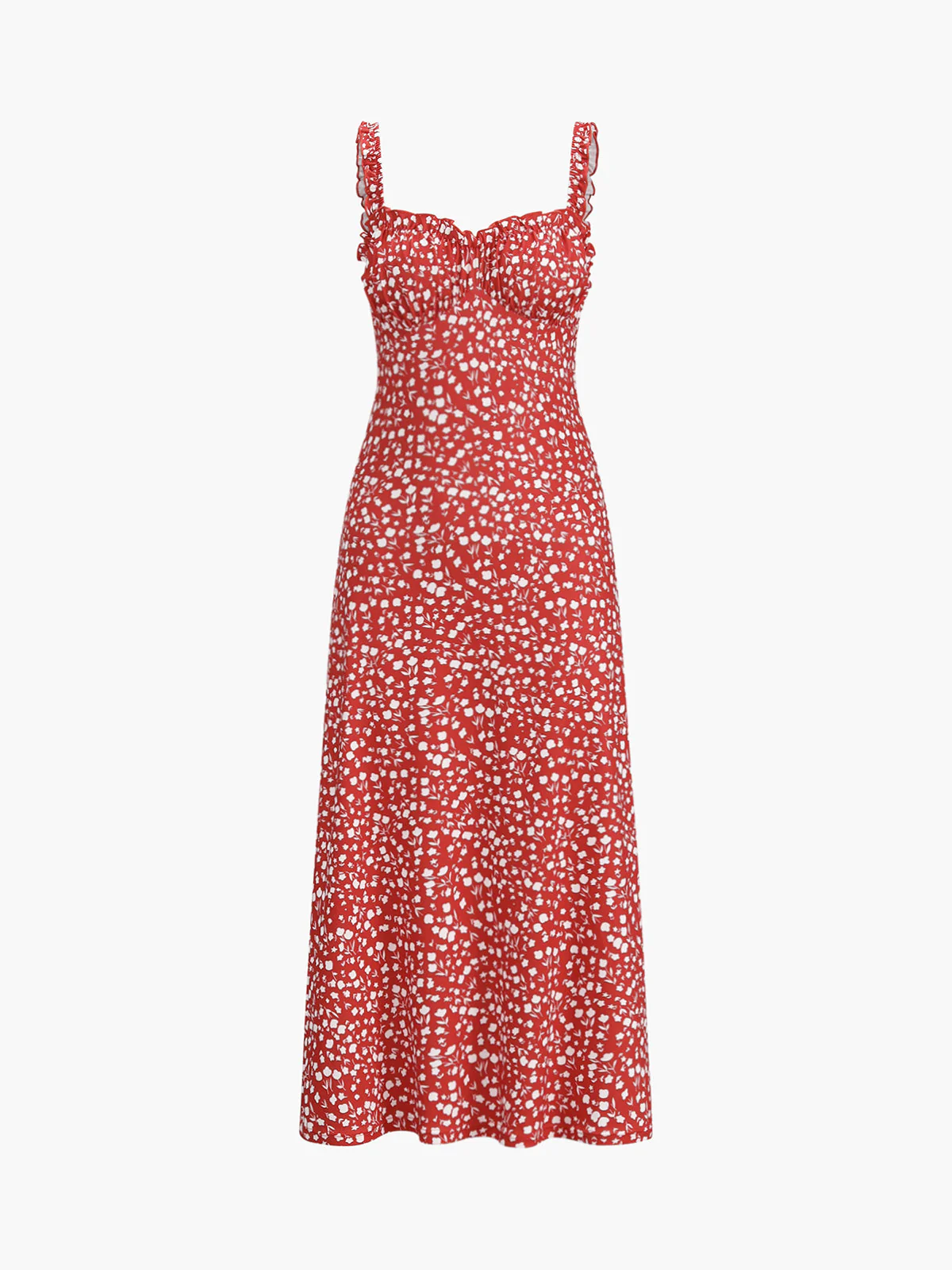 Karen | Damska sukienka midi CAMI w kwiatowy wzór w stylu boho - Image 11
