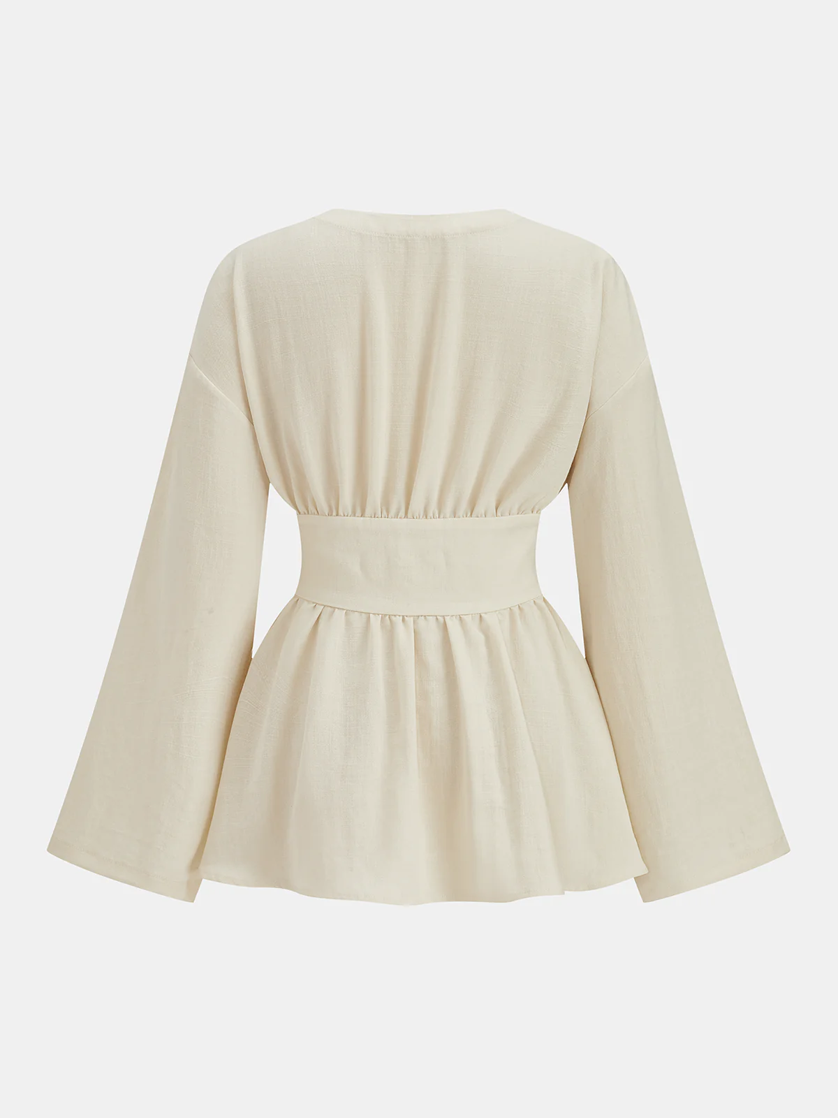 Karlene | Bluzka peplum z domieszką bawełny z podwójną klamrą - Image 3