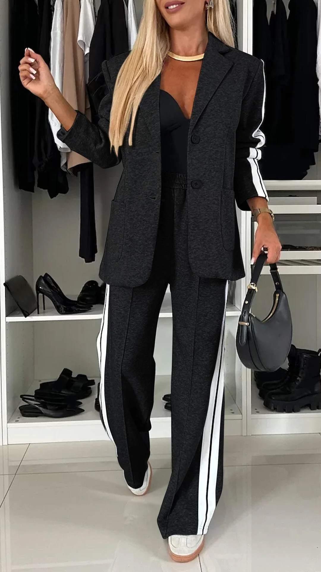 Karyne I Nowoczesne kobiety Paski Garnitur sportowo-elegancki - Image 6