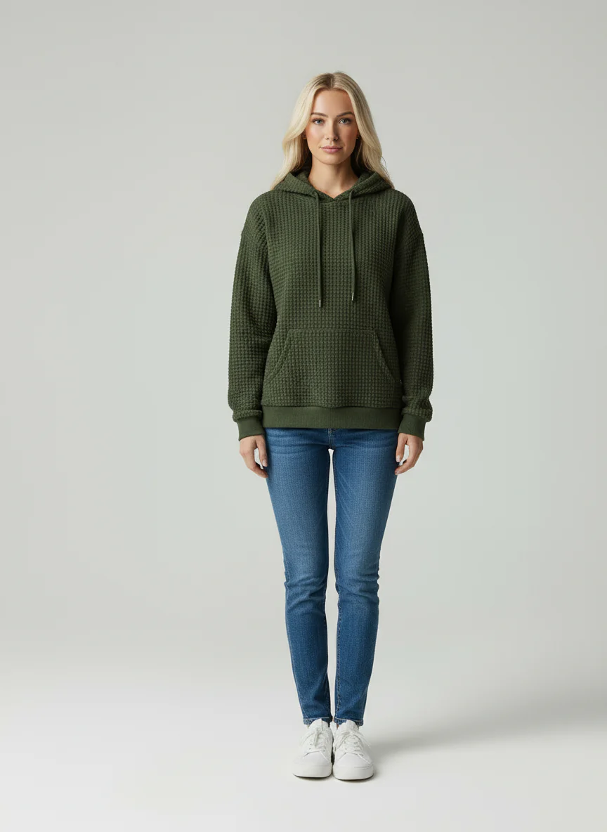 Kasey – wygodna damska bluza z kapturem – zima - Image 2