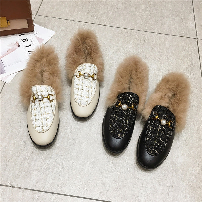 Katarzyna | Buty damskie na płaskiej podeszwie z futrzaną podszewką i okrągłym noskiem, zimowe - Image 4
