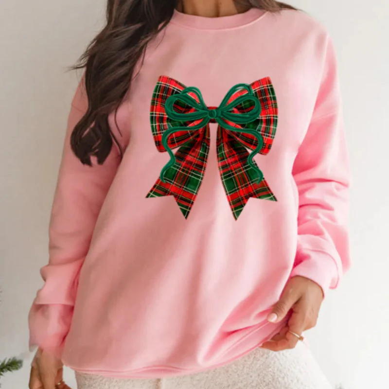 Katy - Damski sweter świąteczny z kokardą - Image 2