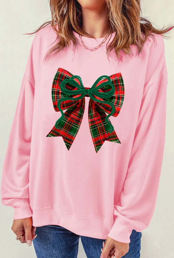 Katy - Damski sweter świąteczny z kokardą - Image 3