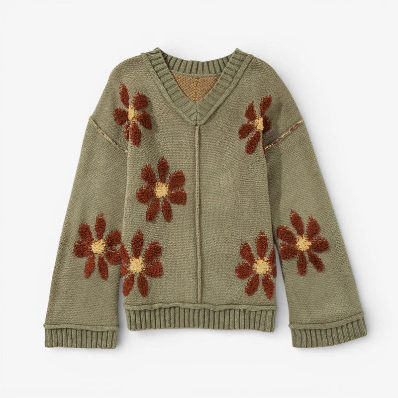 Kitty | Sweter damski z długim rękawem, dekolt w serek - Image 2
