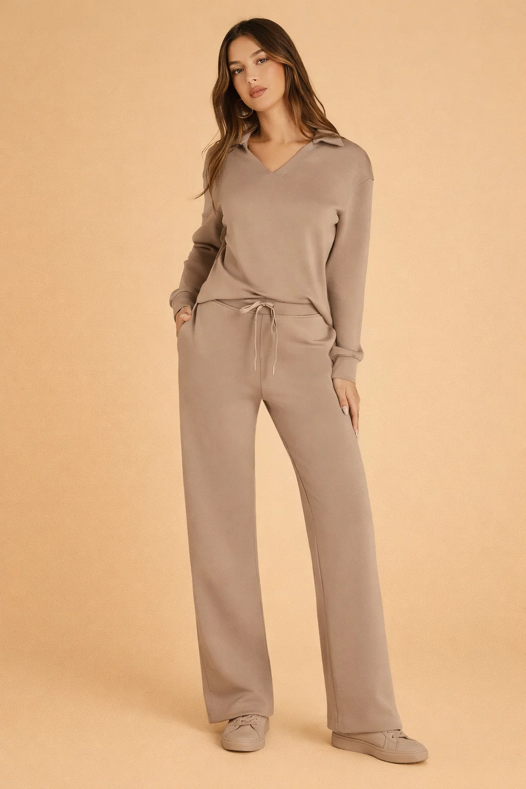 Lacey | Damski komplet dwuczęściowy casualowy na co dzień, elegancki komfortowy krój - Image 3