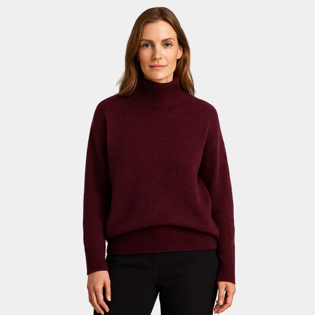 Lanna | Golf damski dzianinowy o klasycznym kroju, elegancki sweter - Image 3