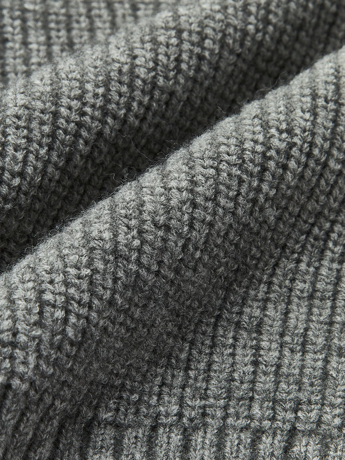 Lara | Damski sweter dzianinowy z denimu z kołnierzem typu lapel i prążkowaną fakturą - Image 4
