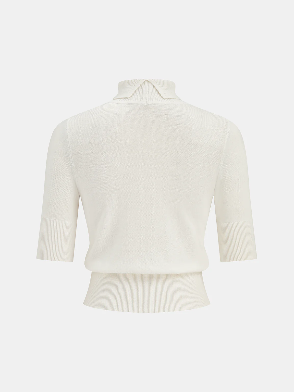 Laurel | Sweter golfowy zimowy z domieszką wełny w romby, zdobiony - Image 2