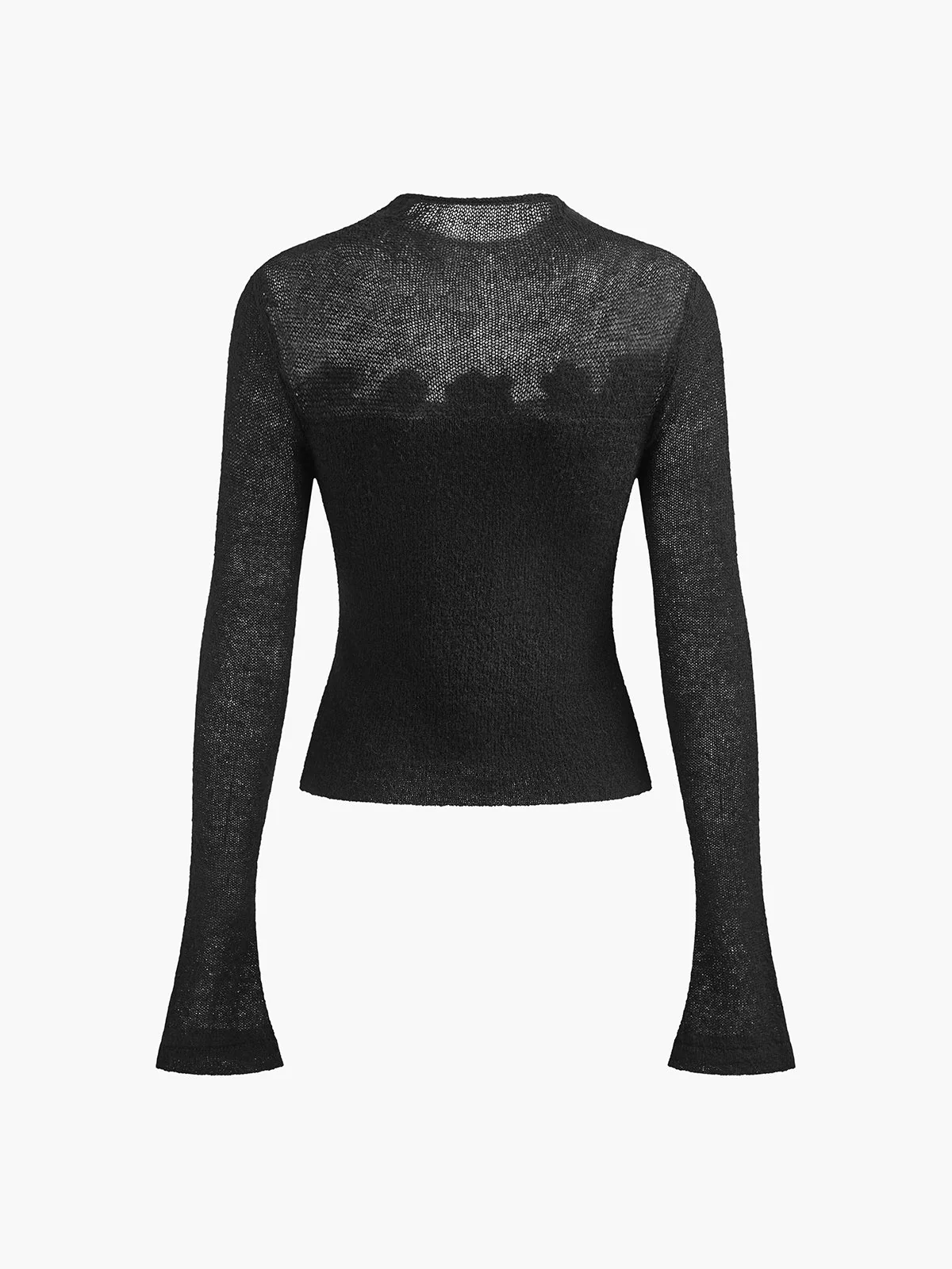 Lauretta | Top damski z miękkiej dzianiny z aplikacją 3D w kwiaty, elegancki fason - Image 12