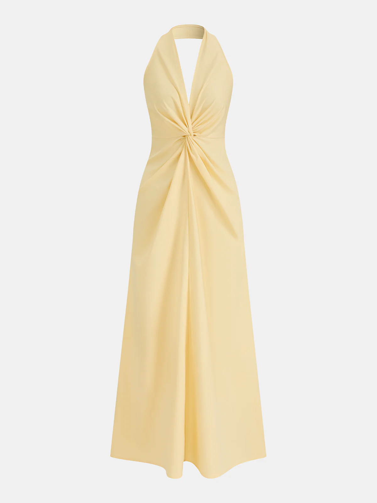 Laurie | Sukienka maxi typu halter ze skręconym detalem w talii, elegancki fason - Image 2
