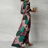 Leila | Sukienka maxi damska z rozcięciem i falbaną podkreślającą elegancki wygląd - Image 3