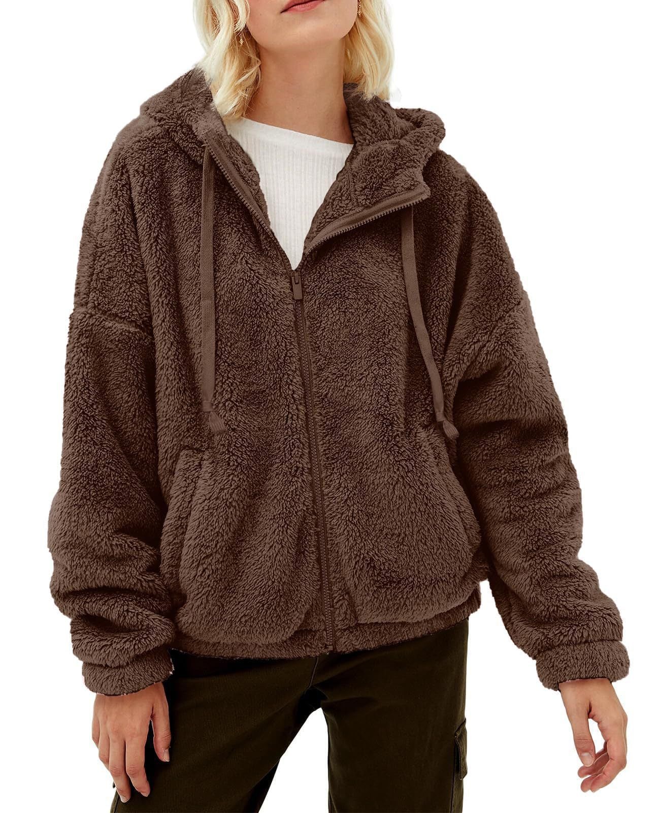 Leisha - Damski miękki polar z kapturem – styl casual - Image 6