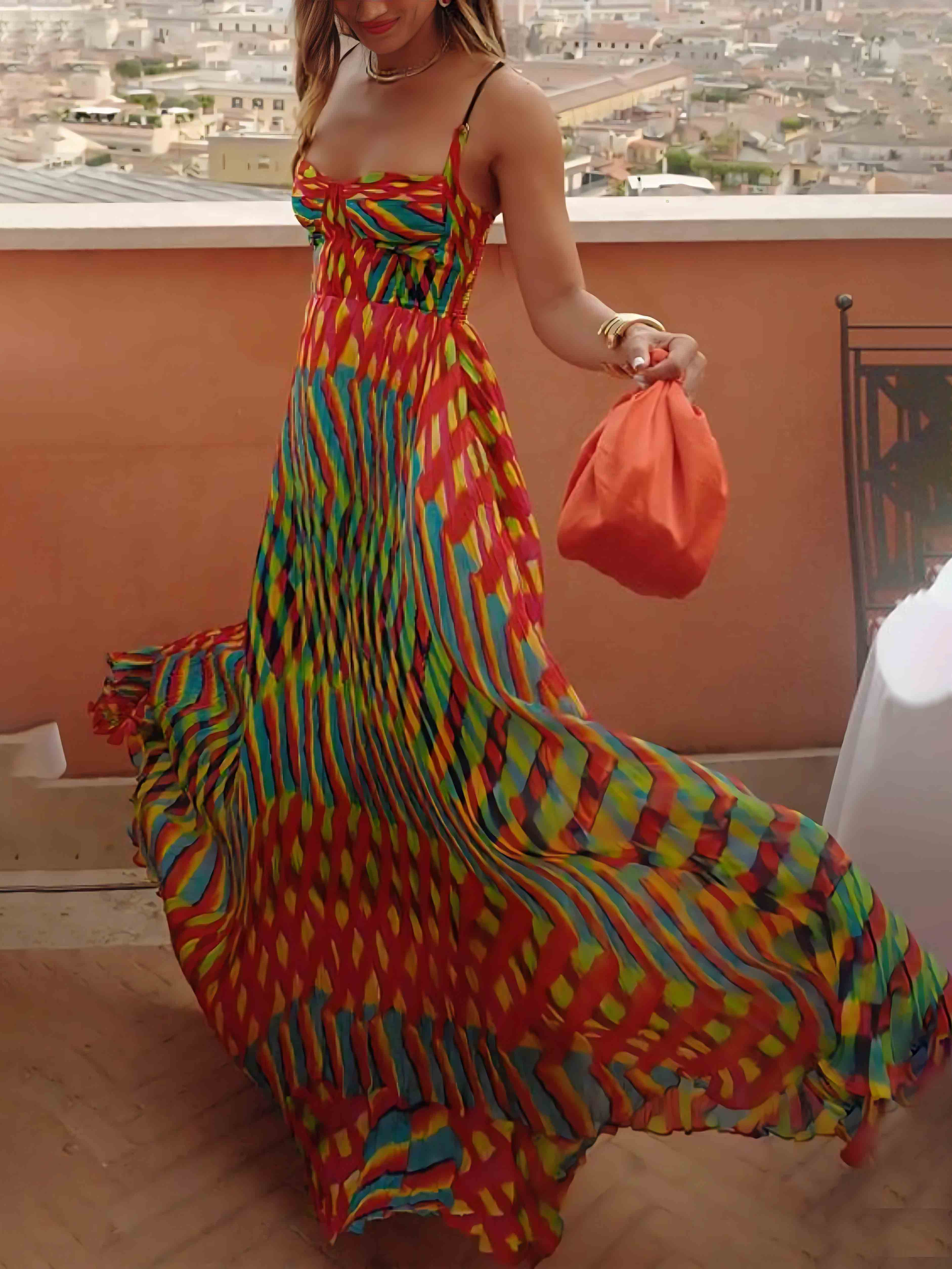 Lena | Elegancka damska sukienka maxi w kształcie litery A z personalizowanym nadrukiem - Image 3