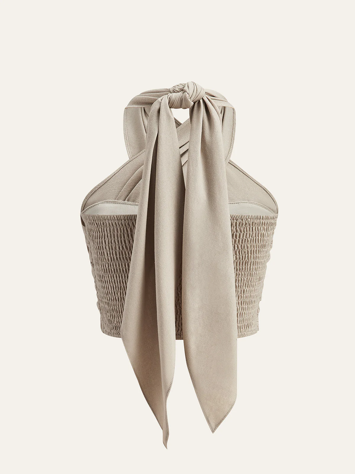 Lillie | Top damski halter krótki bez rękawów z krzyżowanym przodem - Image 3