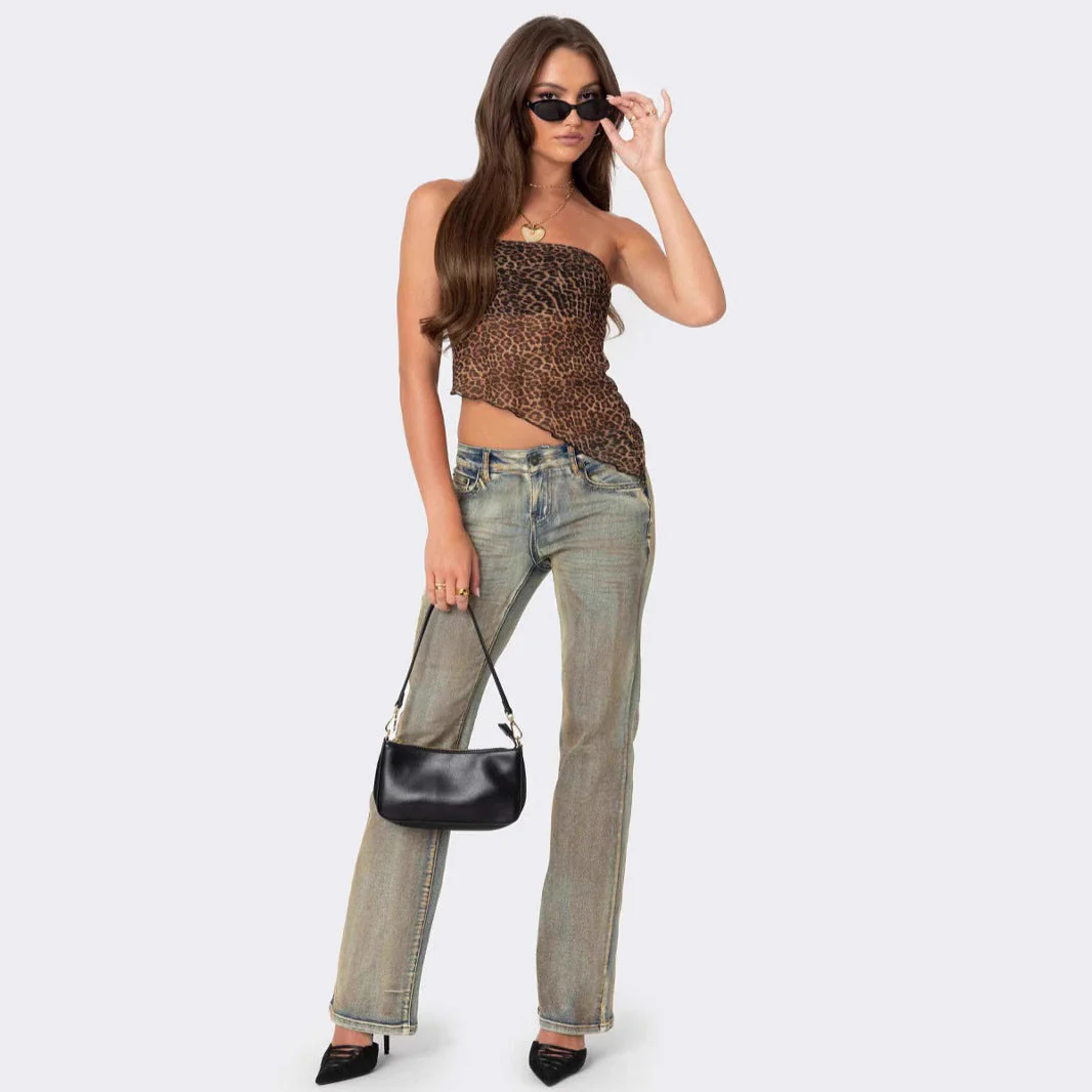 Lorinda | Damski top bandeau z asymetrycznym dołem, modny i kobiecy fason - Image 5
