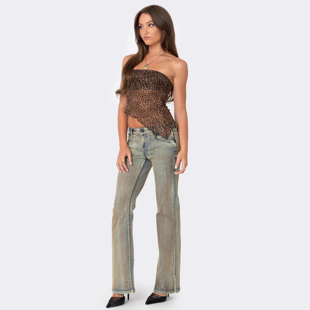 Lorinda | Damski top bandeau z asymetrycznym dołem, modny i kobiecy fason - Image 6