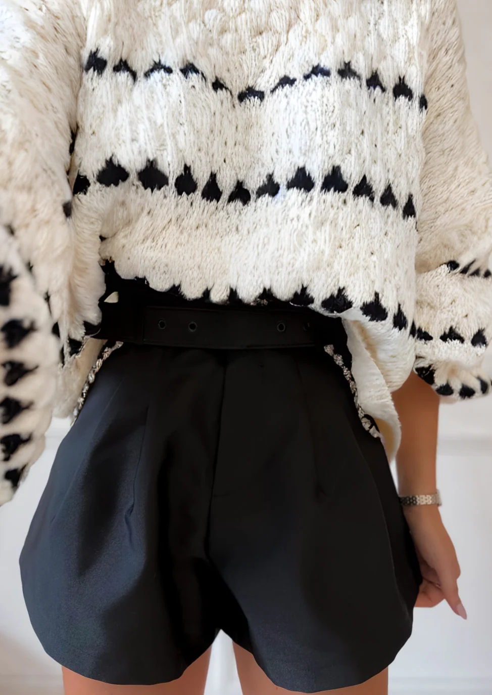 Luci | Nowoczesny damski sweter oversize, dzianinowy z wzorem, wygodny i stylowy fason - Image 6