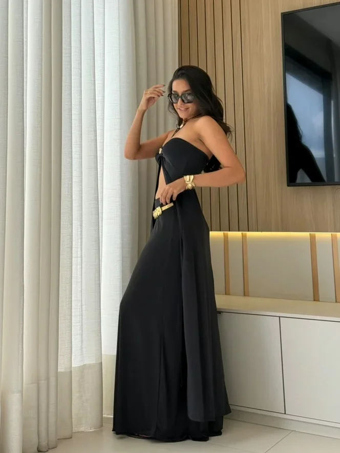 Lucia | Komplet damski dwuczęściowy z palazzo i crop topem, lekki i stylowy - Image 7