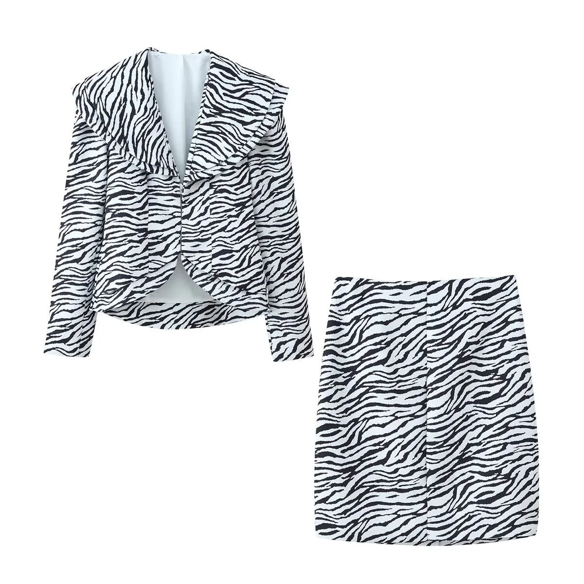Lysette | Komplet damski z marynarką w zebrę, modny i wyrazisty zestaw co-ord - Image 4