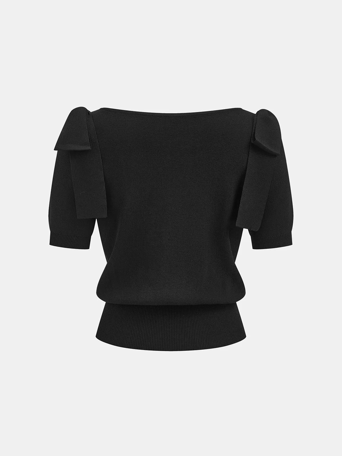 Mallory | Dzianinowy sweter damski z krótkim rękawem - Image 2