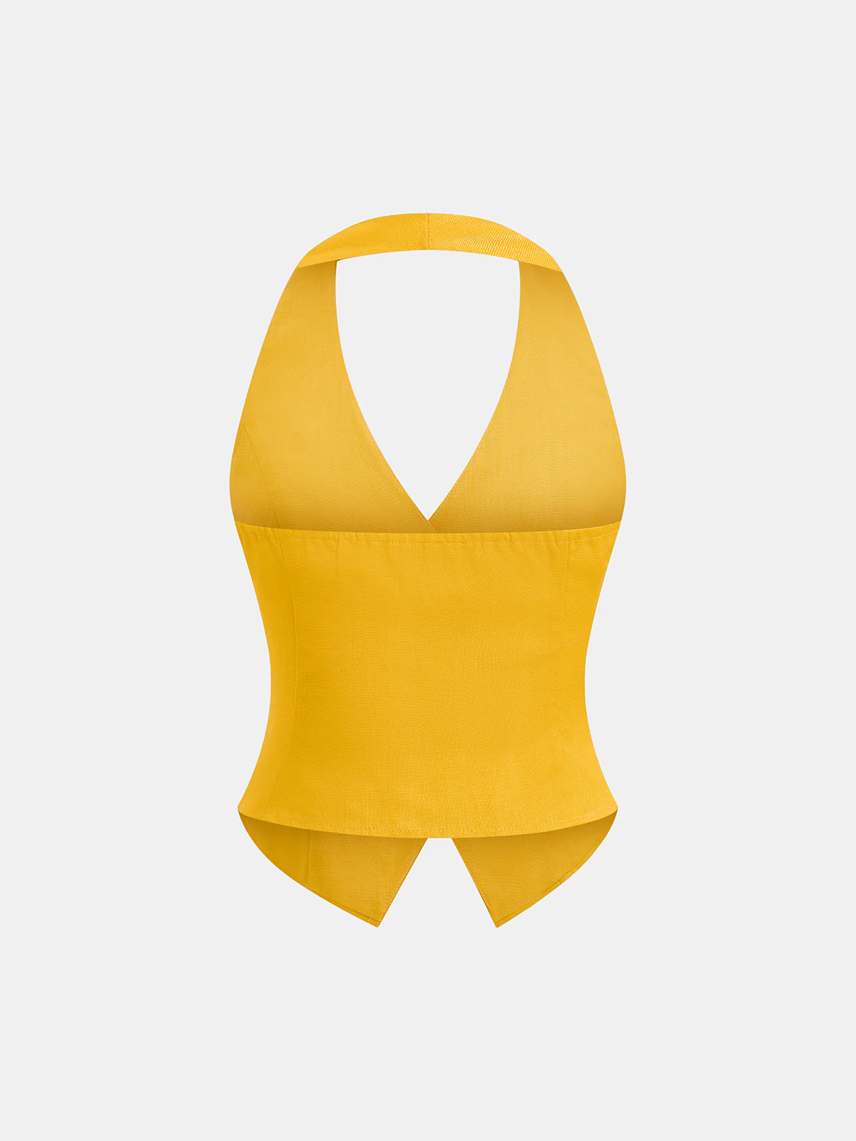 Mara | Komplet damski z topem typu halter i szortami z mieszanki lnu - Image 4