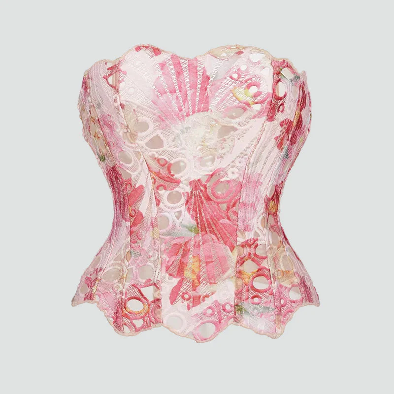Margaretta | Top bustier damski koronkowy bez ramiączek w eleganckim stylu - Image 13