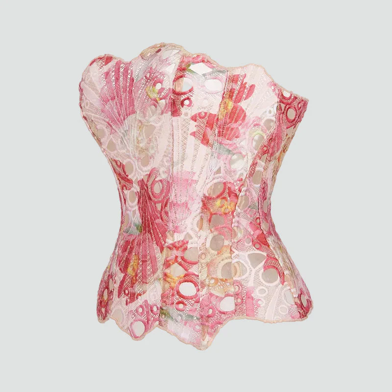 Margaretta | Top bustier damski koronkowy bez ramiączek w eleganckim stylu - Image 14